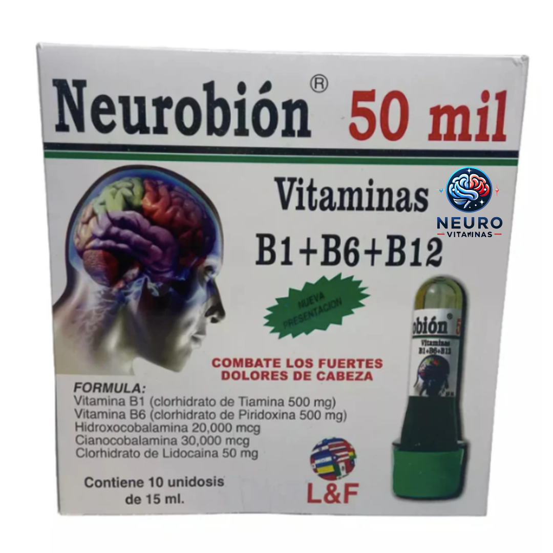 Neurobión 50 mil, Vitaminas B1 B6 y B12, ENVIO GRATIS