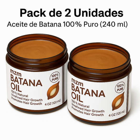 Pack de 2 Unidades – Aceite de Batana 100% Puro (240 ml) | Tratamiento Natural y Orgánico para el Crecimiento del Cabello